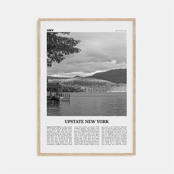 Upstate New York Black and White Travel Photo Poster