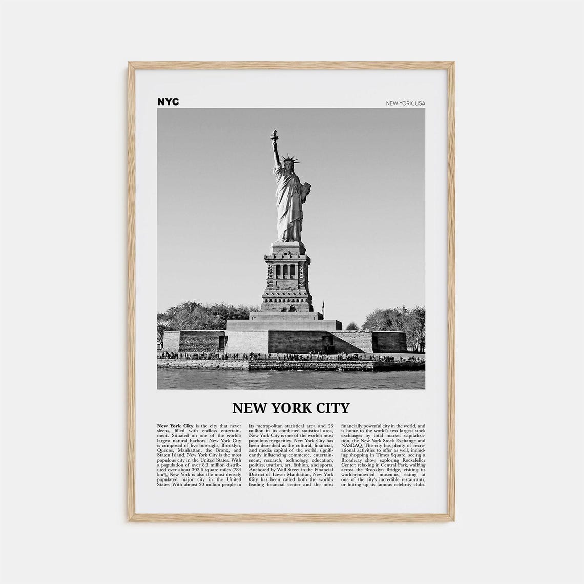 New York City Print Black And White No 8 New York City Wall Art New York City Poster New York City Photo New York City Wall Dcor Map