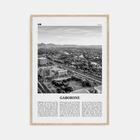 Gaborone Print Black And White Gaborone Wall Art Gaborone Poster Gaborone Photo Gaborone Wall Dcor Botswana Gabs Africa