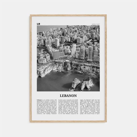 Lebanon Black And White No 3 Wall Art Poster