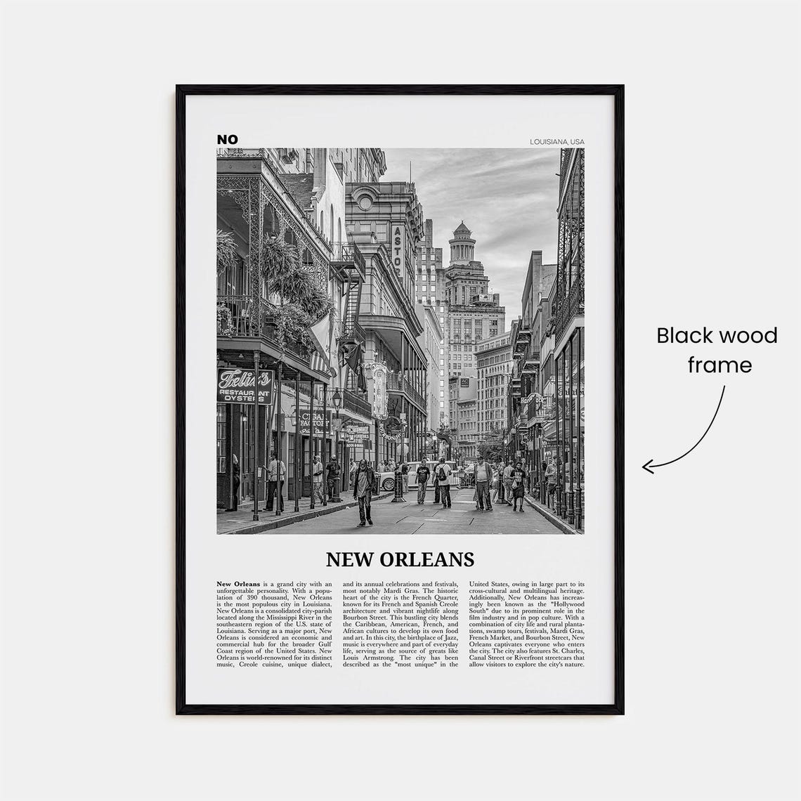New Orleans Black and White Photo Art Print - Image 3