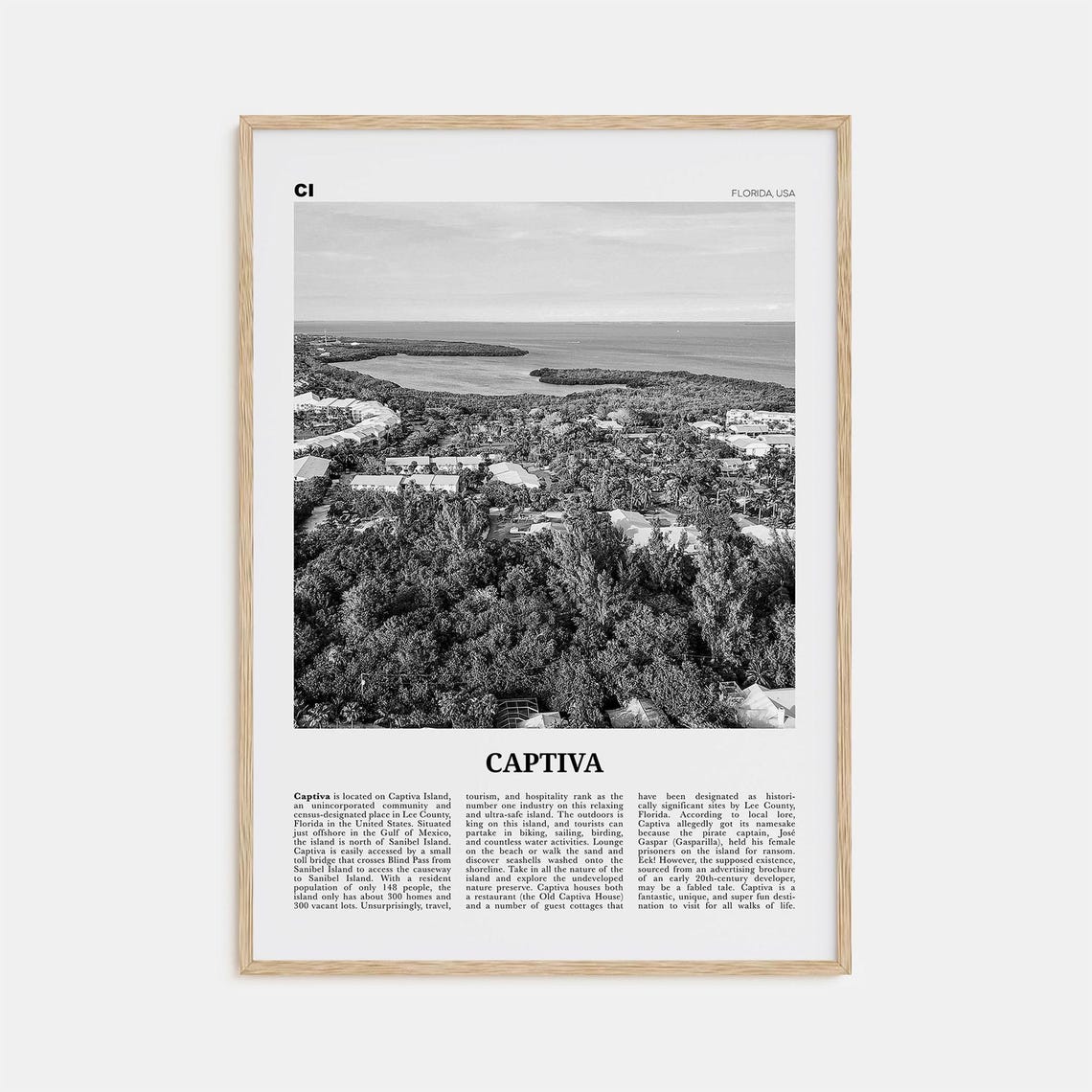 Captiva Print Black And White No 2 Captiva Island Wall Art Captiva Island Poster Captiva Island Photo Florida Usa United States