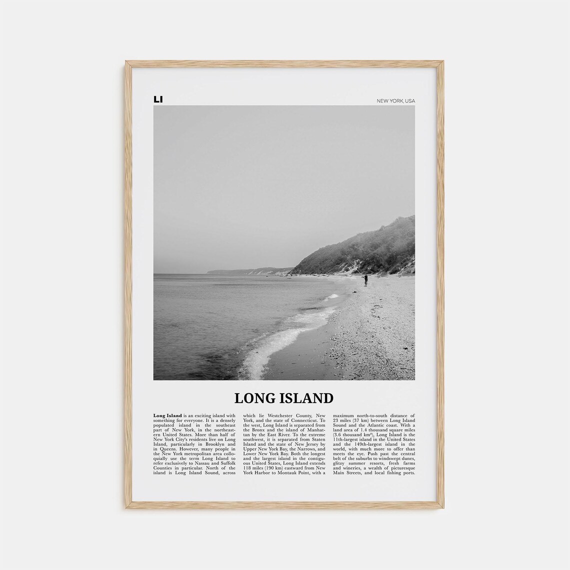 Long Island Black And White No. 2 Travel Poster