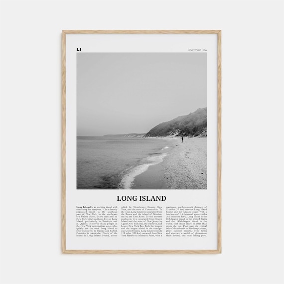 Long Island Black And White No. 2 Travel Poster