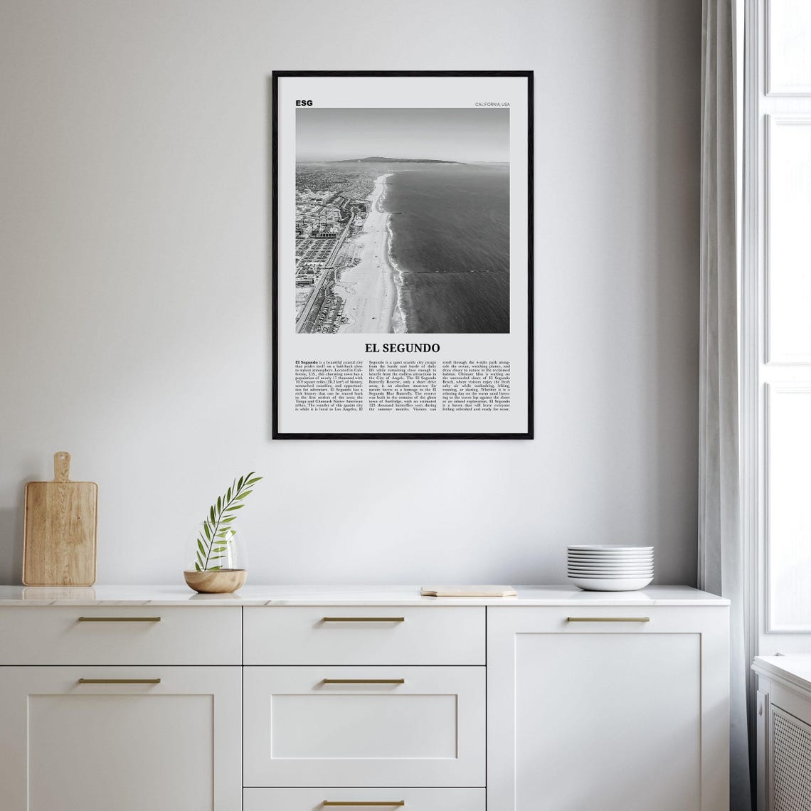 El Segundo Black And White Travel Poster - Image 2