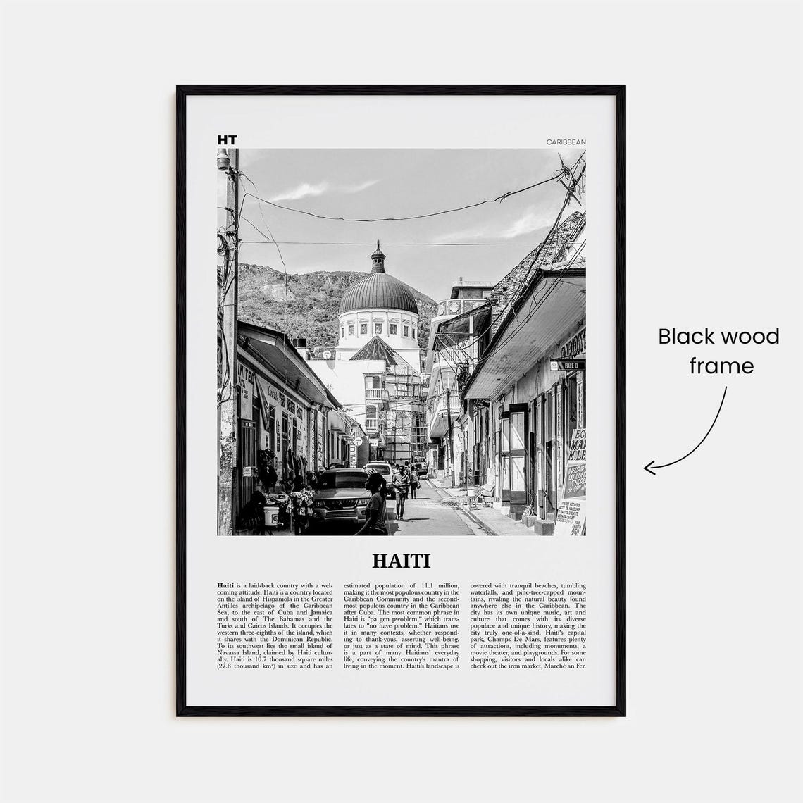 Haiti Print Black And White No 2 Haiti Wall Art Haiti Poster Haiti Photo Haiti Wall Decor Hati Ayiti Hayti Haitian Domican - Image 3