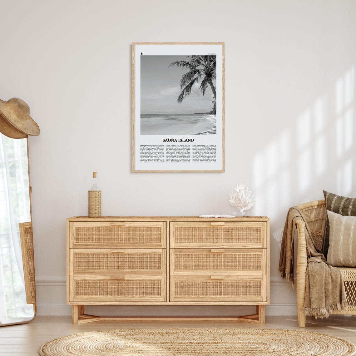 Saona Island Print Black And White Saona Island Wall Art Saona Island Poster Saona Island Photo Saona Island Wall Dcor Caribbean - Image 4
