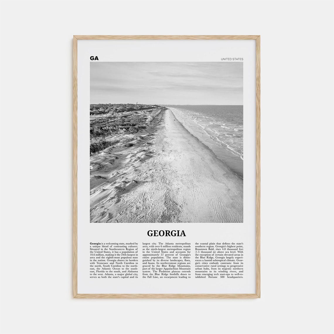 Georgia Print Black And White United States No 3 Georgia Wall Art Georgia Poster Georgia Photo Georgia Wall Decor United States