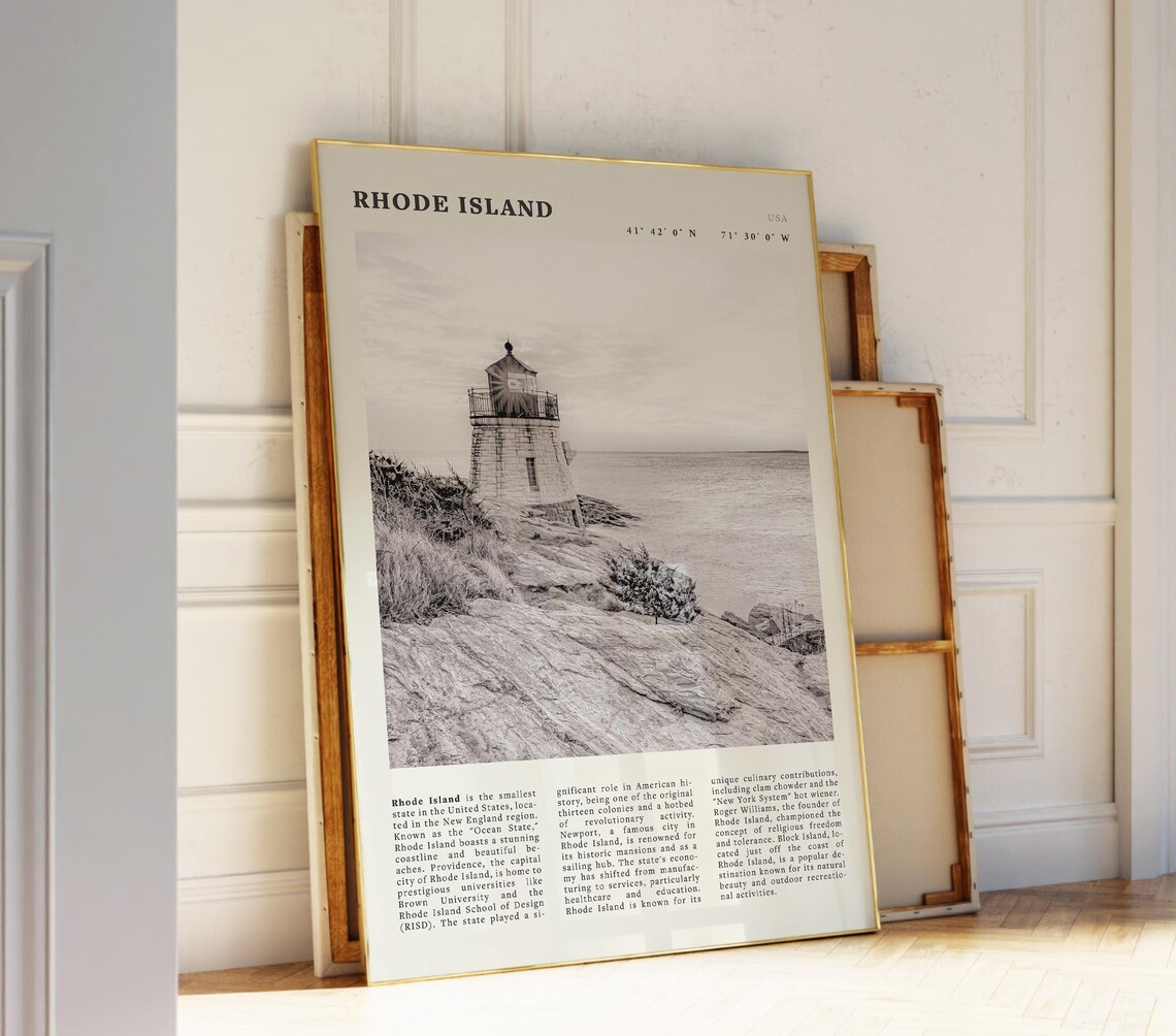 Rhode Island Vintage Travel Poster, New England