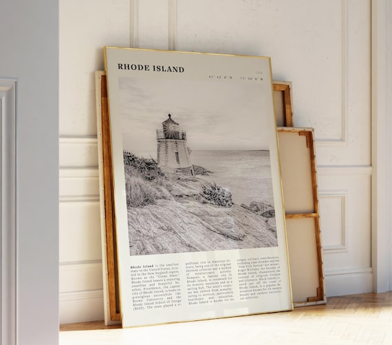 Rhode Island Vintage Travel Poster, New England