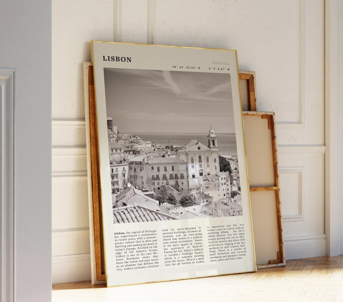Lisbon Portugal Vintage Europe Travel Poster