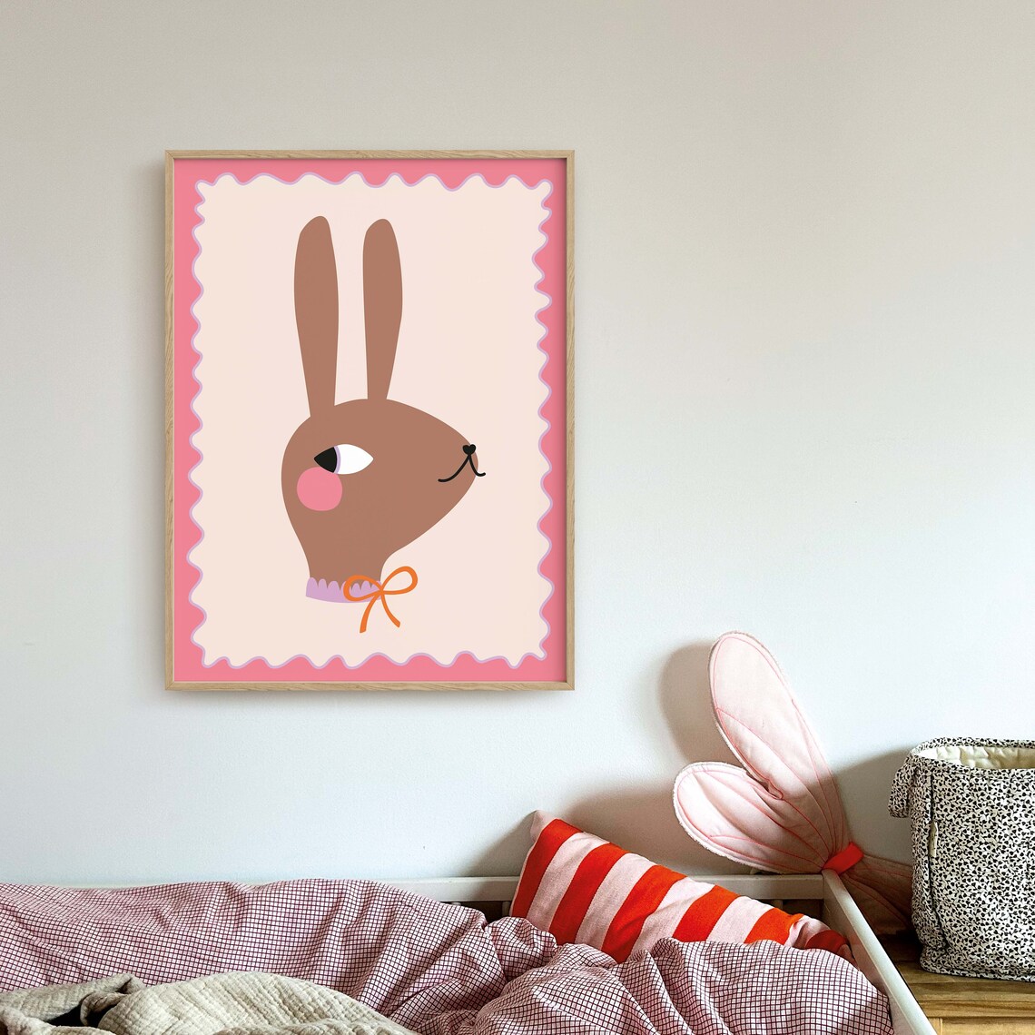 Ms Bunny Print Illustration Poster for Kids - Image 3