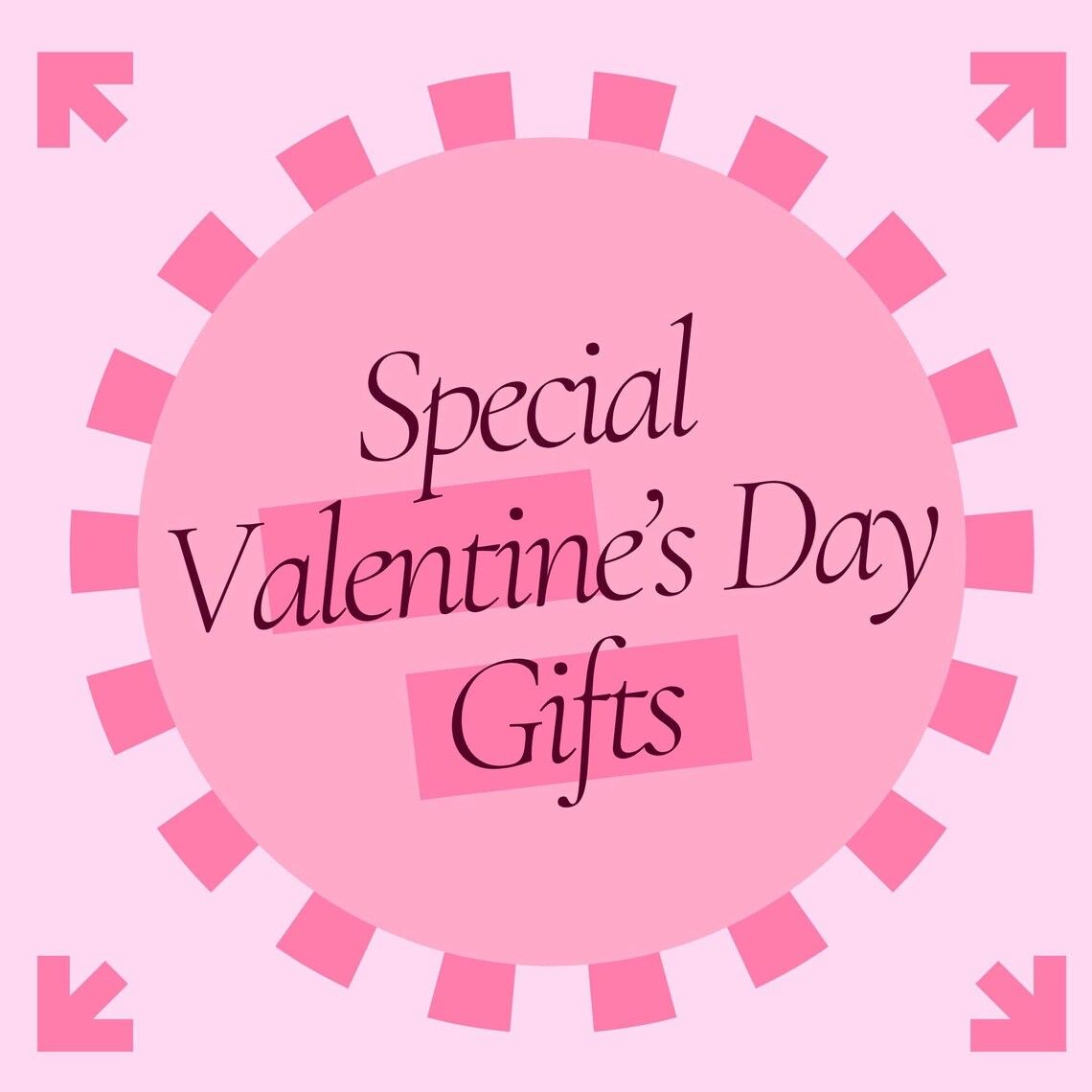Special Valentines Day Gifts Pink Graphic Sign Festive Holiday Decor Poster
