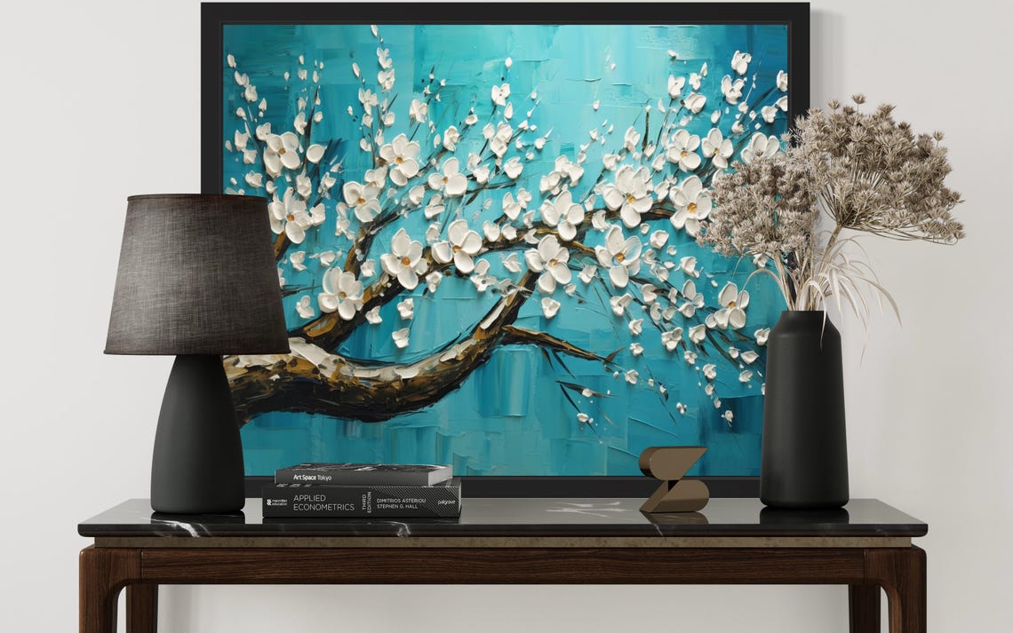 Cherry Blossom Abstract Poster Print - Image 3