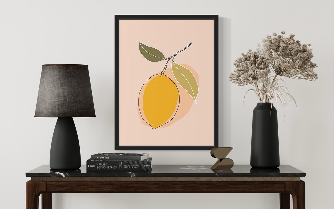 Lemon Food Art Print, Kitchen Decor - Image 3