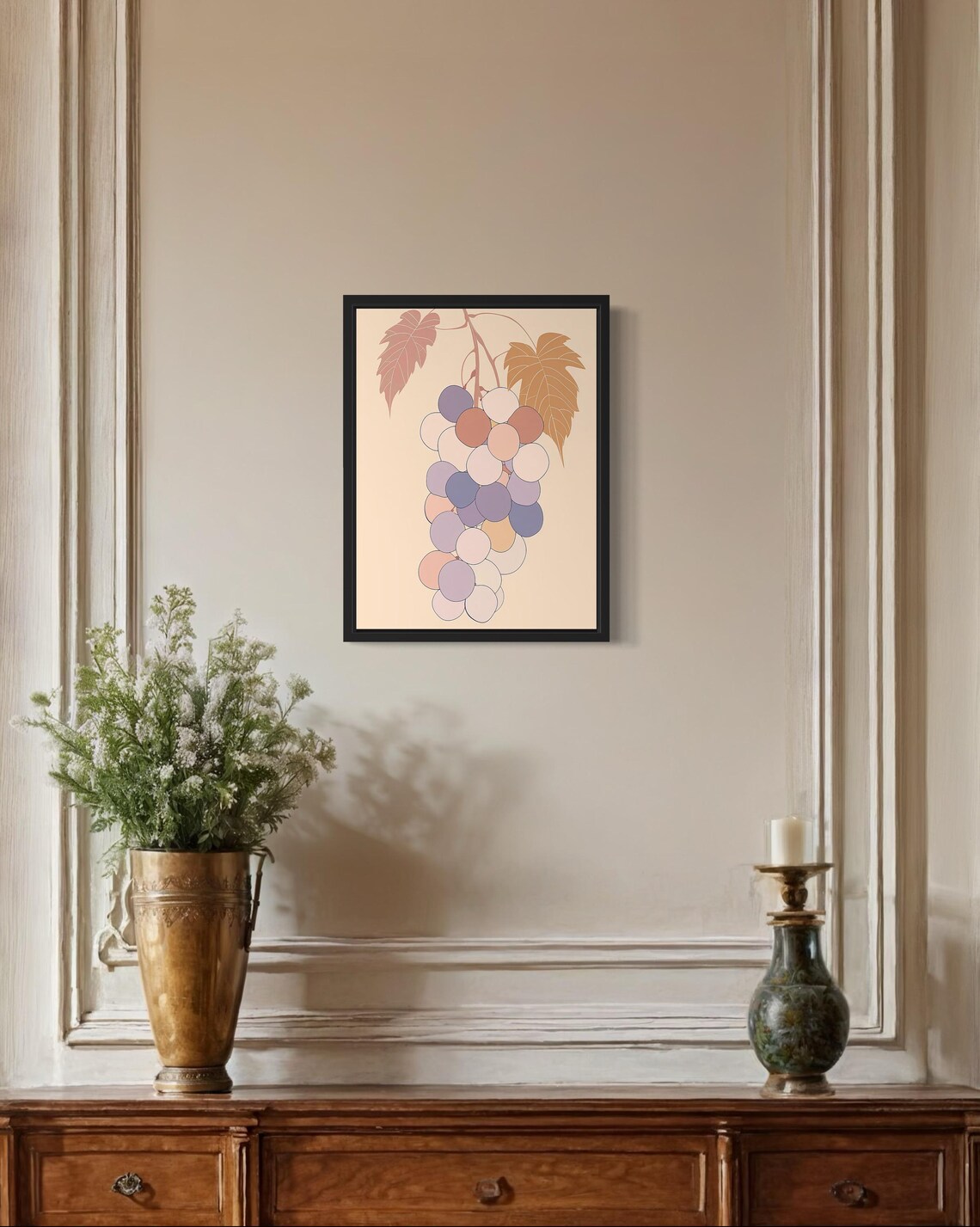 Grapes Food Art Poster Print, Original Paint Artwork - Image 2