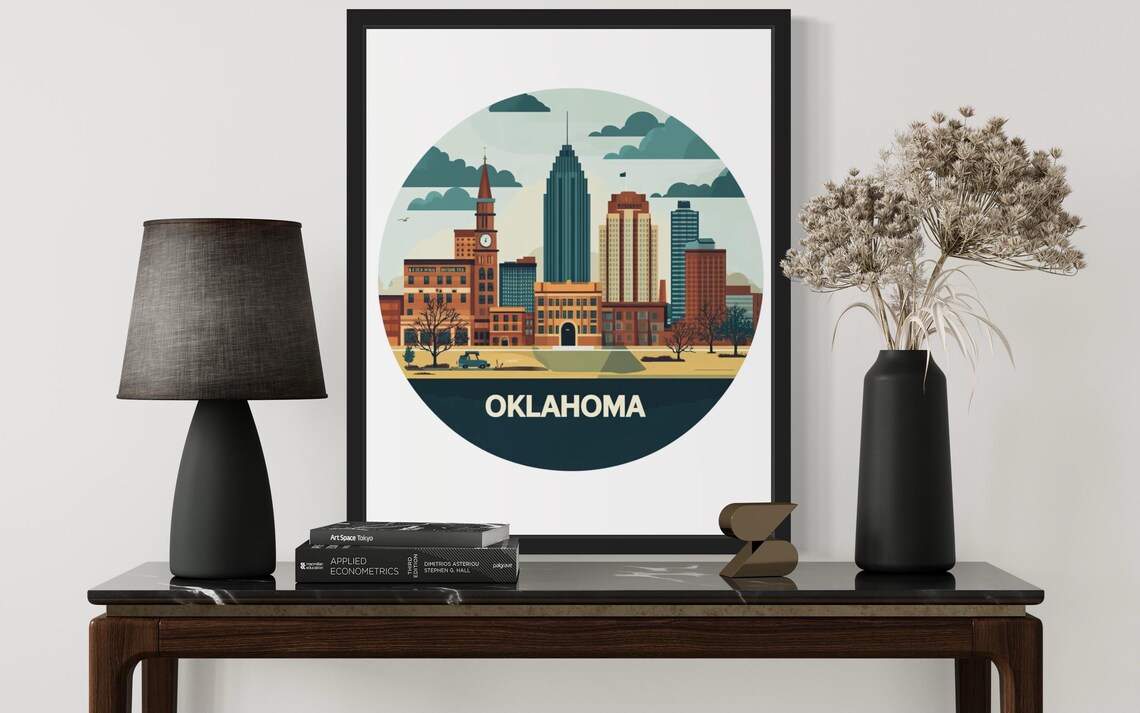Oklahoma States Scenery, Landscape Art Print - Image 3