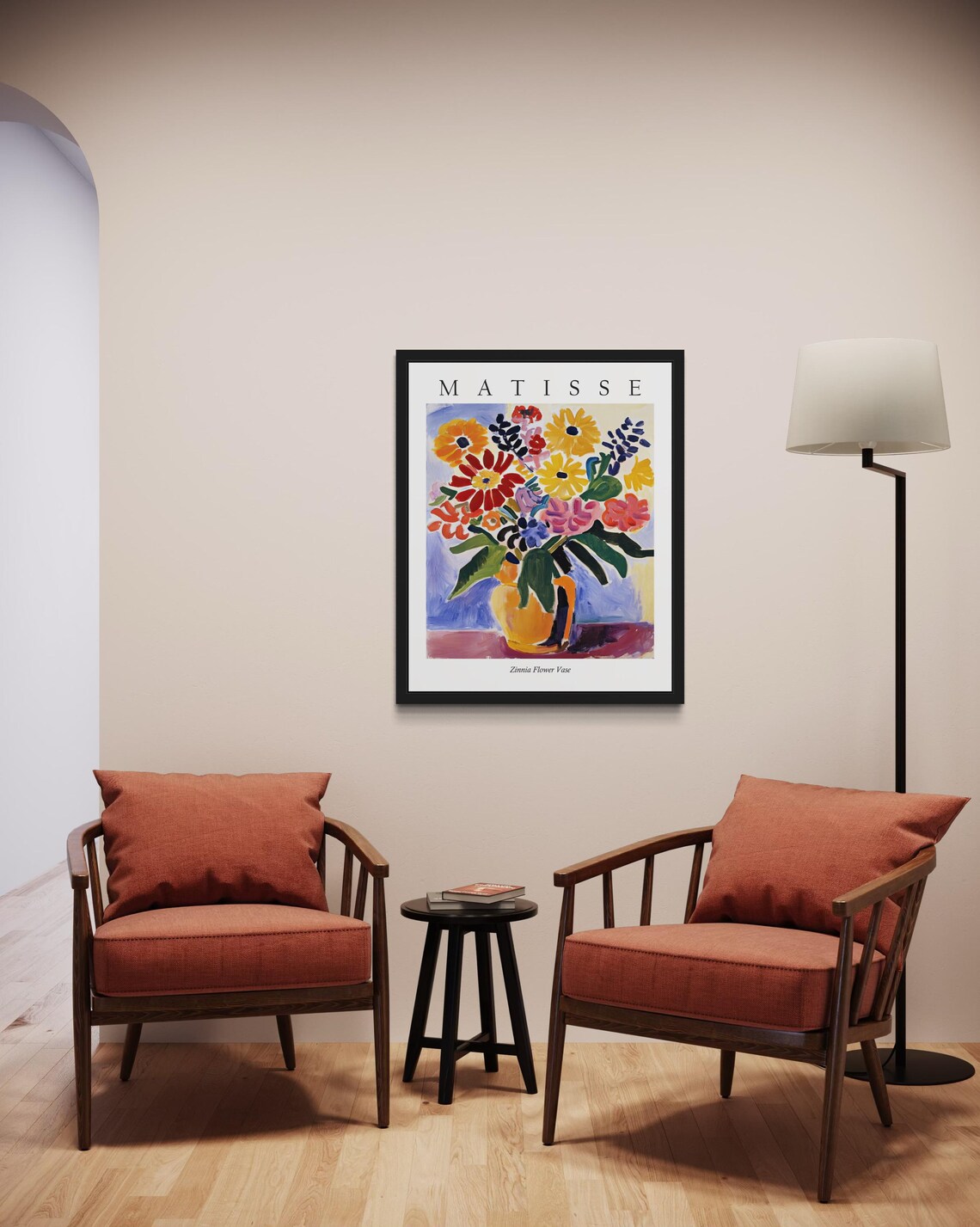 Matisse Zinnia Flower Vase Colorful Botanical Floral Art Poster - Image 2