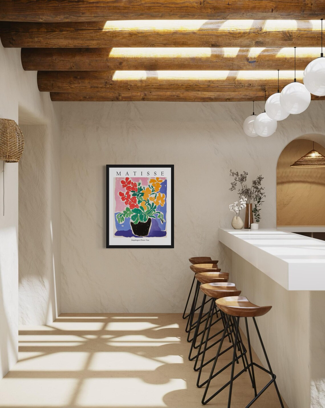 Matisse Style Snapdragon Flower Vase Bold Fauvist Still Life Poster - Image 4