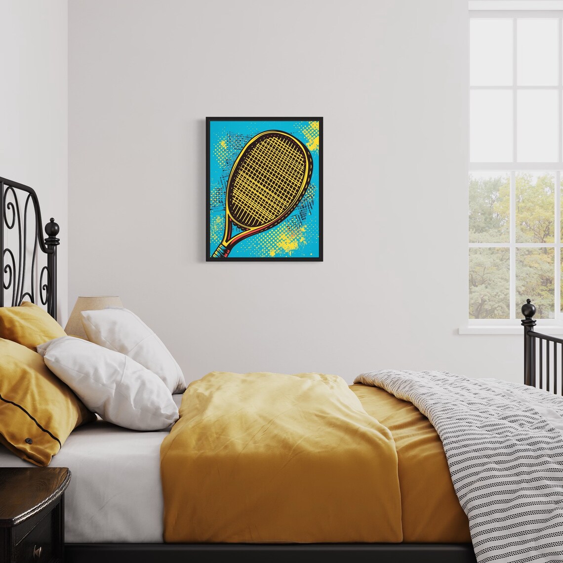 Tennis Racket Pop Art, Retro Vintage Collection - Image 4