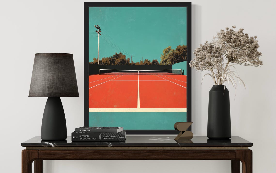 Tennis Court Pop Art Poster - Image 2
