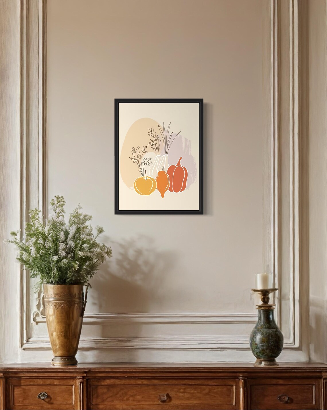 Vegetables Food Art Print, Original Paint Artwork - Image 2