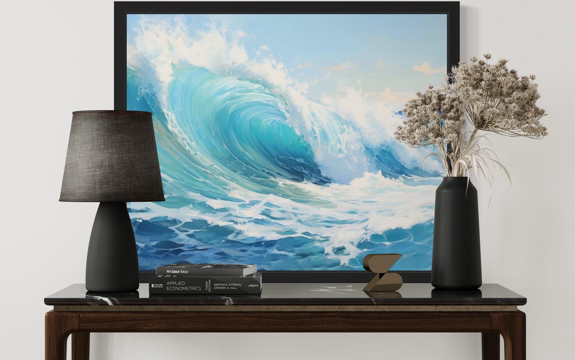 Ocean Waves Abstract Art Print - Image 3