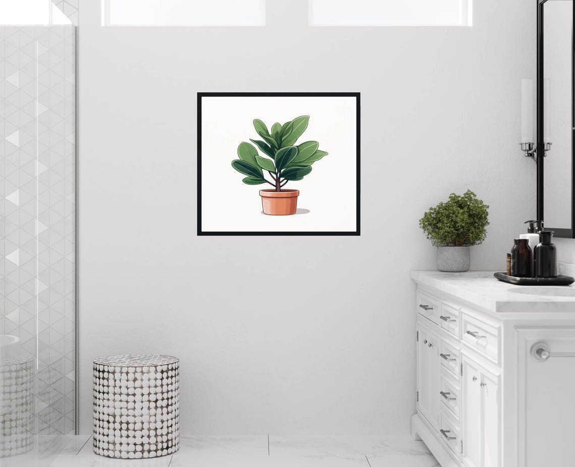 Rubber Plants Botanical Art Print - Image 2