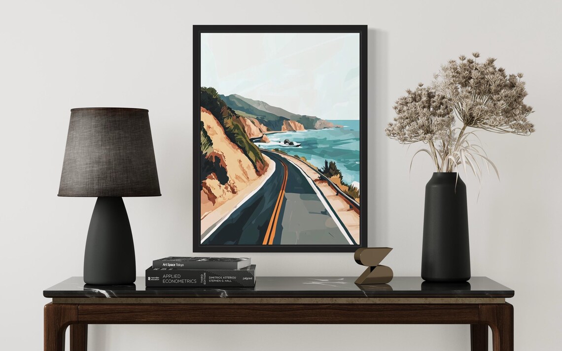 Pacific Coast Highway Abstract Boho Art Print - Image 2