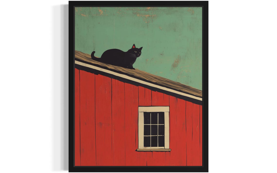 Barn Cat Pop Art Poster