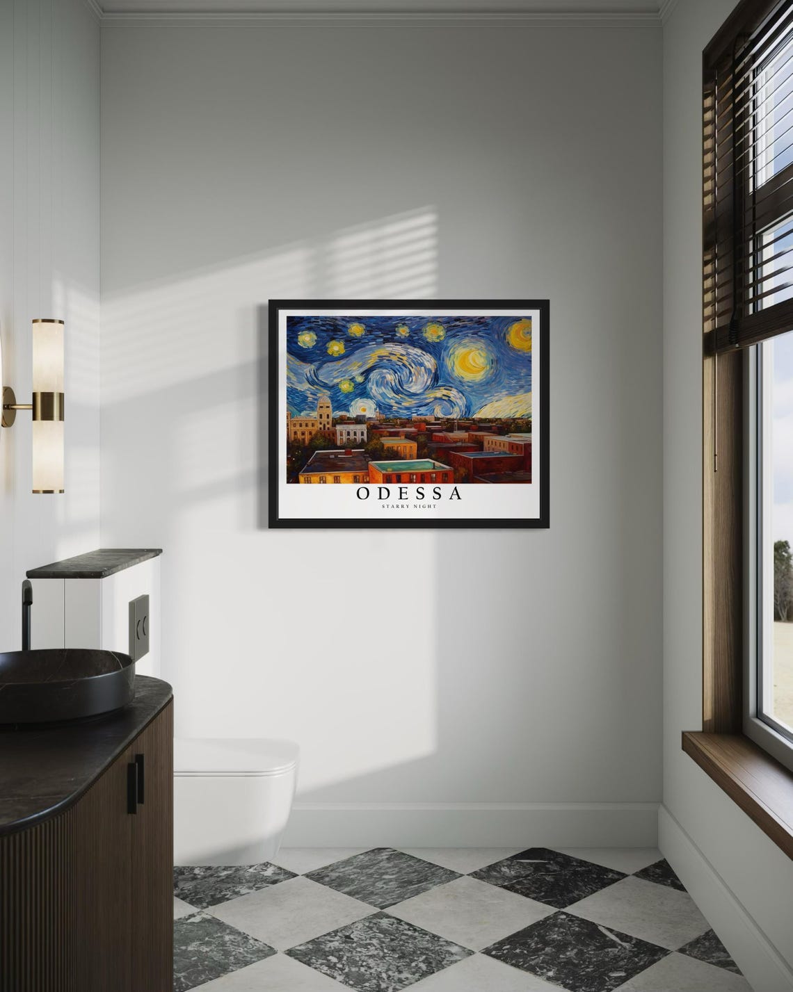 Odessa Texas Starry Night, Art Print - Image 4