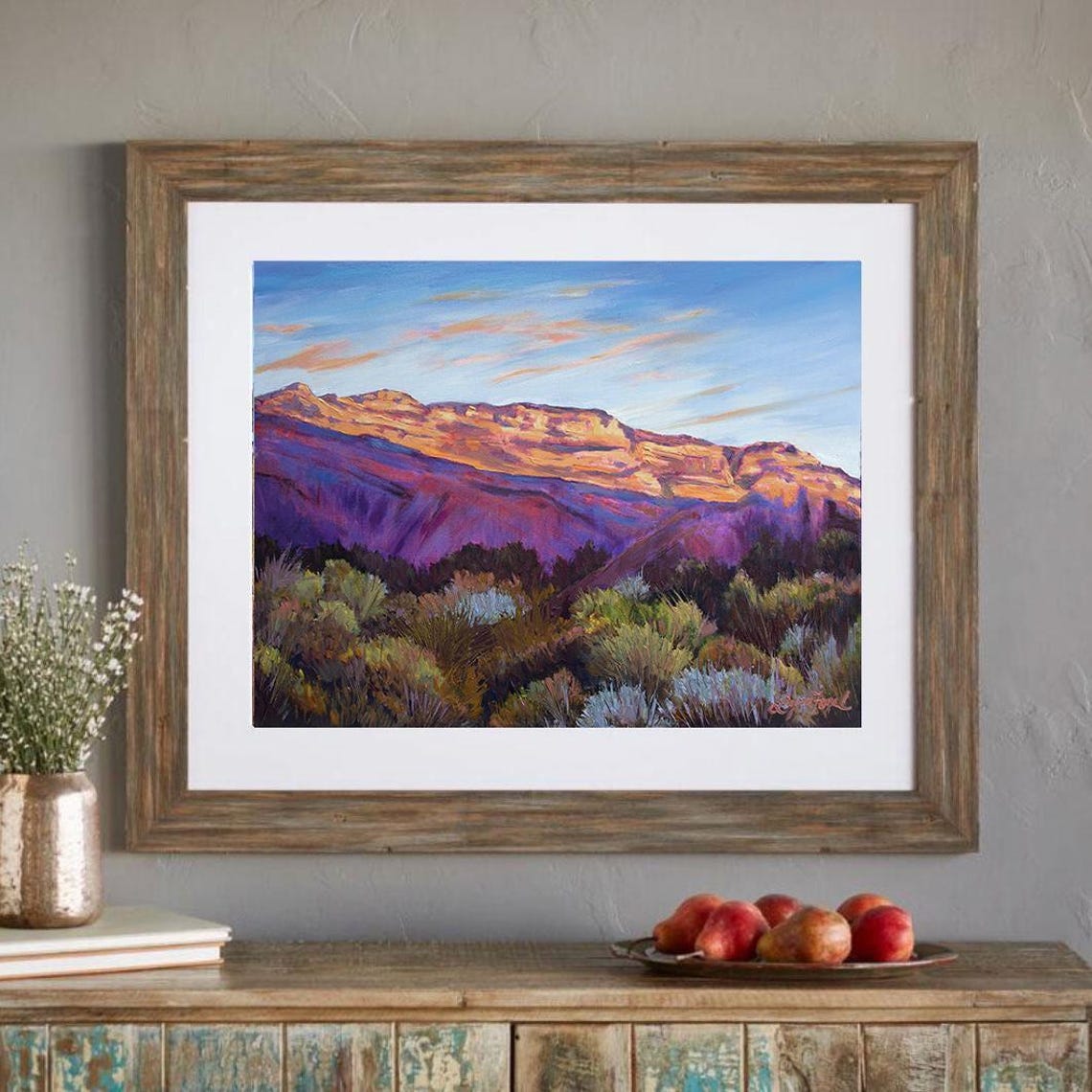 Ojai California Pink Sunset Mountains Desert Landscape Poster - Image 5