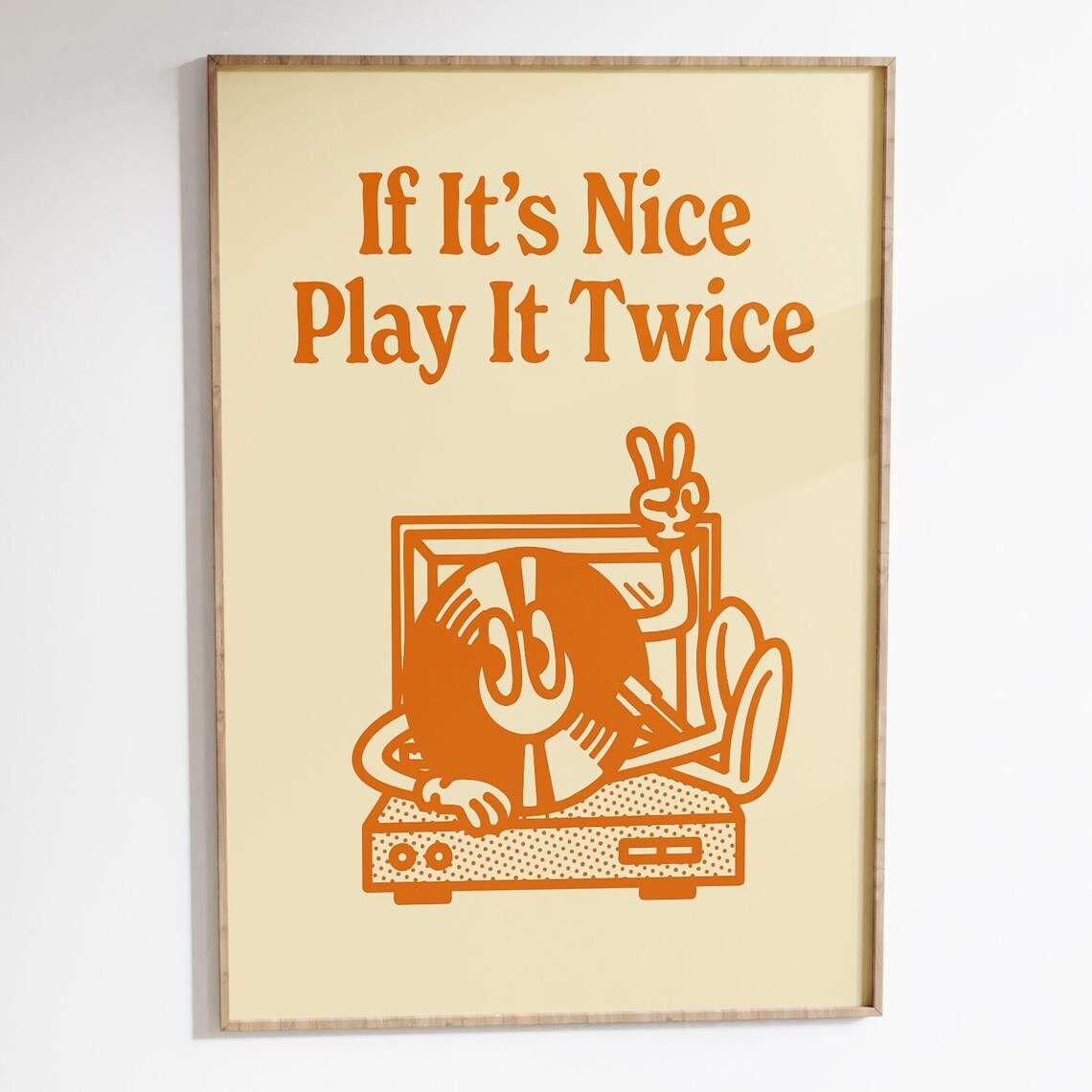 Funky Vinyl Retro Record Art Print, Music Lovers