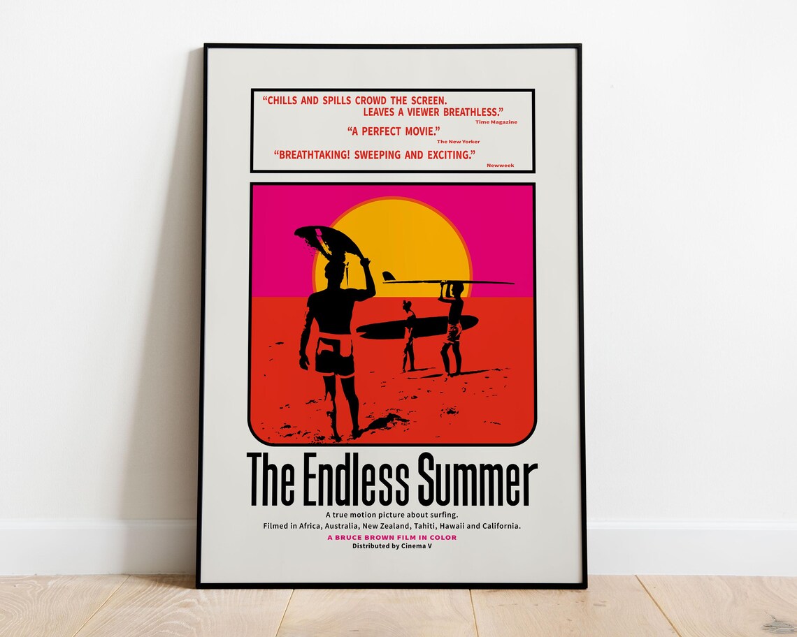 Endless Summer Retro Surf Film Art Print