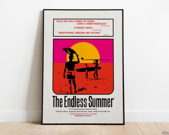 Endless Summer Retro Surf Film Art Print