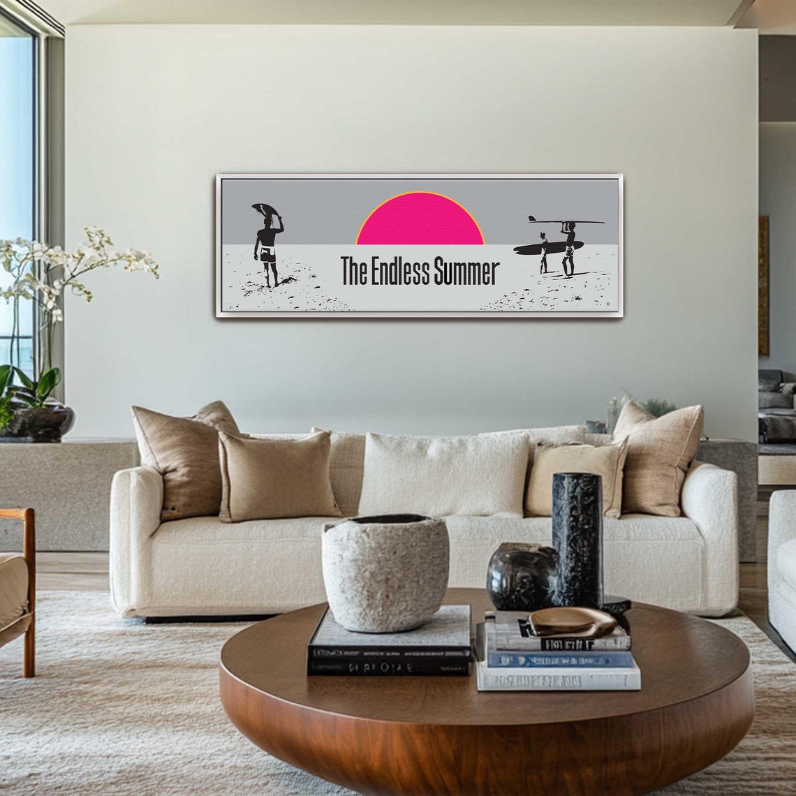 Endless Summer Surf Poster Retro Beach Artwork Canvas Print