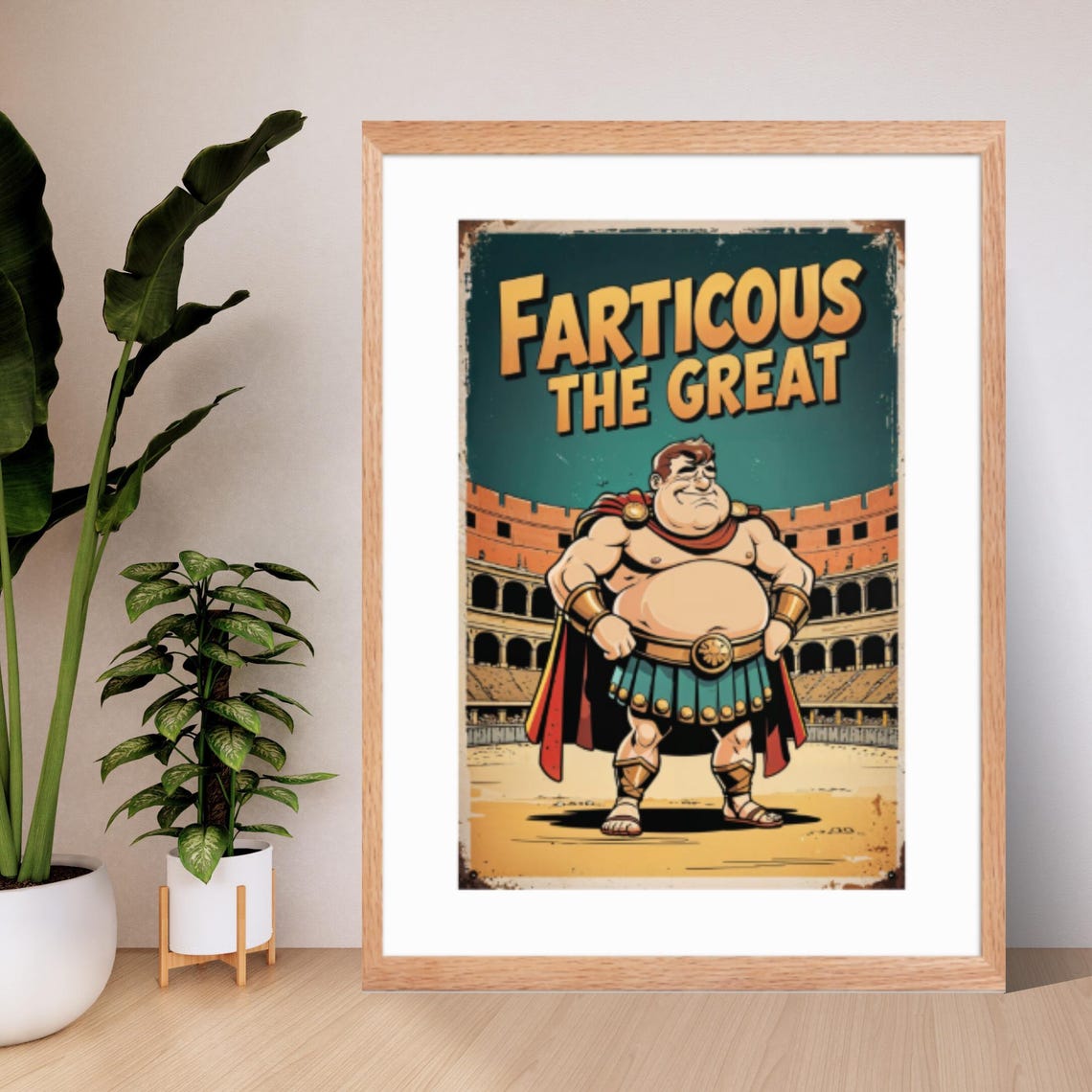 Farticous The Great Funny Vintage Gladiator Comedy Man Cave Poster