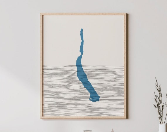 Kachess Lake Art Boho Print Washington Picture Lakehouse Wall Decor