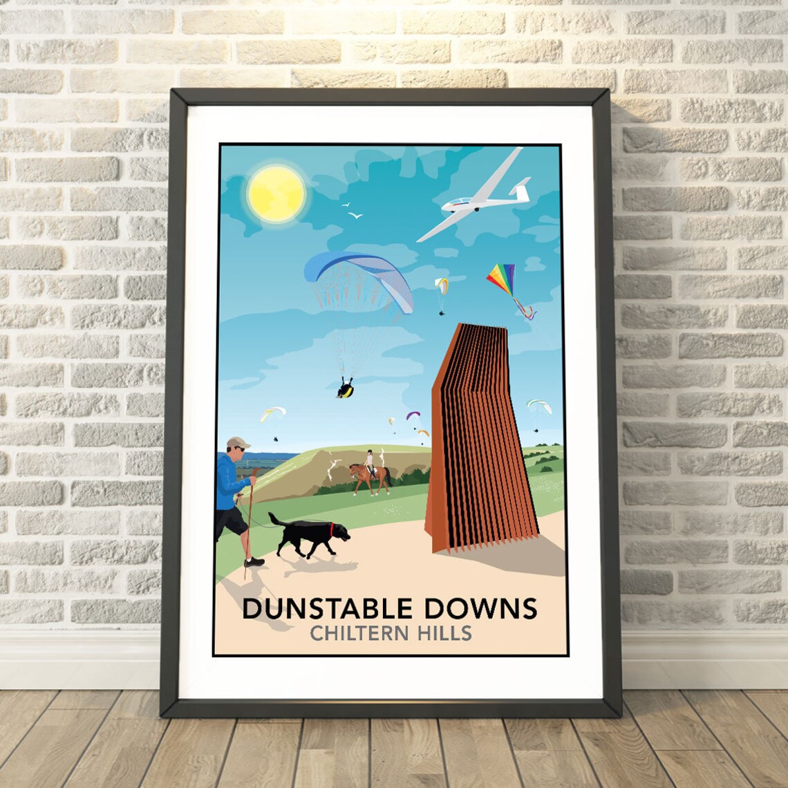 Dunstable Downs, Chiltern Hills Travel Poster