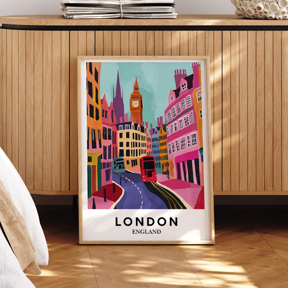 London Art Print Matisseinspired Preppy Cityscape
