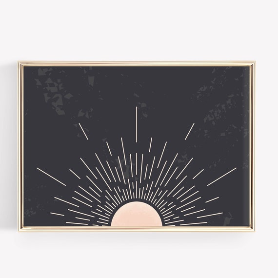 Sunrise Boho Mid-Century Minimal Art Print
