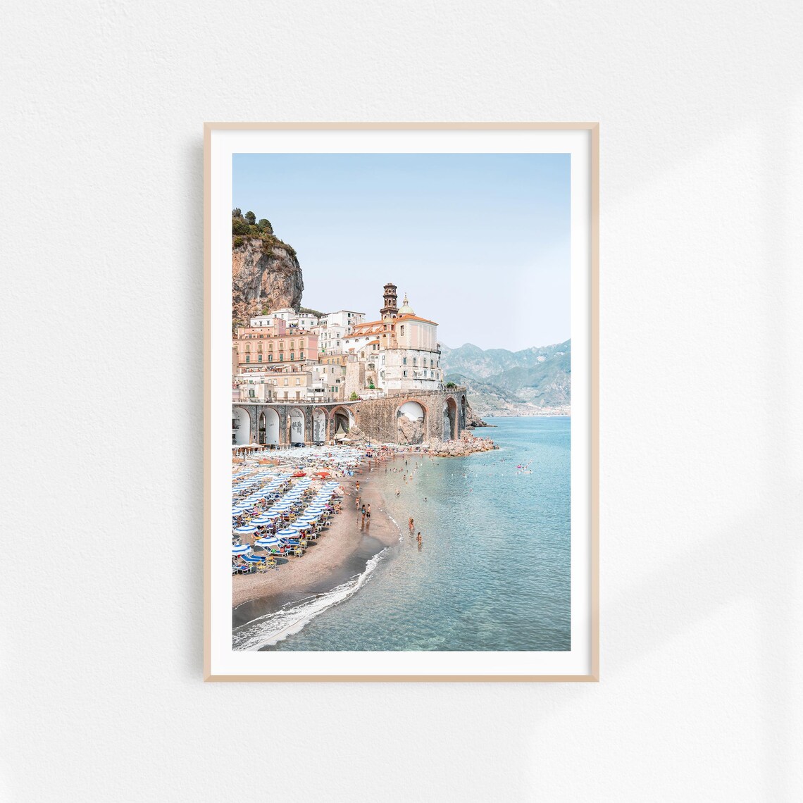 Atrani Print, Amalfi Coast Italy Travel Poster