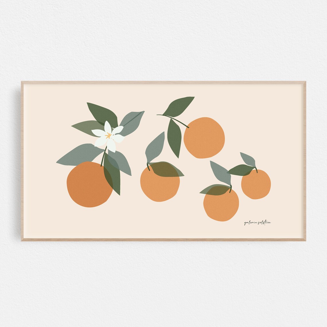 Botanical Fruit Market Abstract Art Print