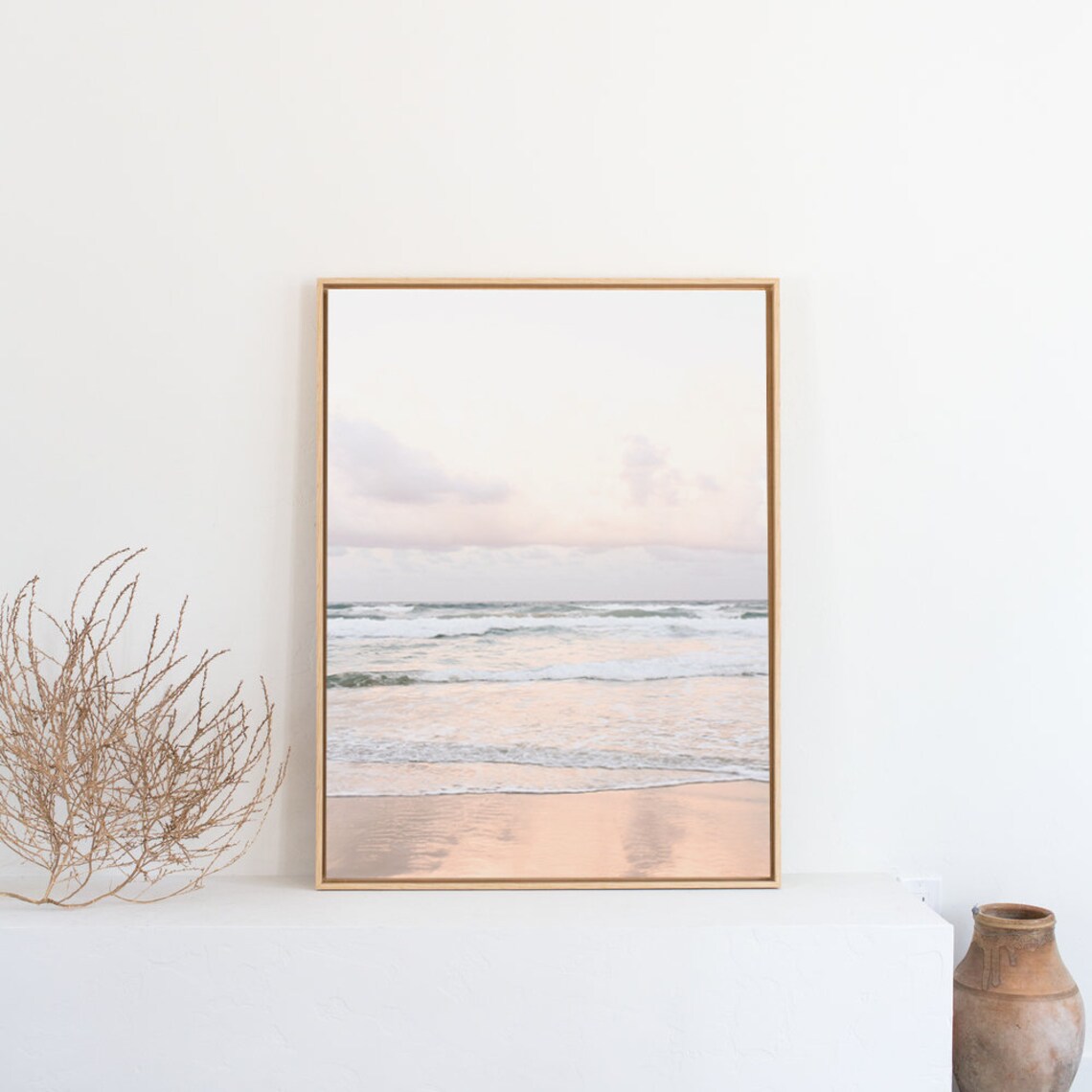 Beach Sunset Wave Print, Neutral Coastal Decor - Image 2