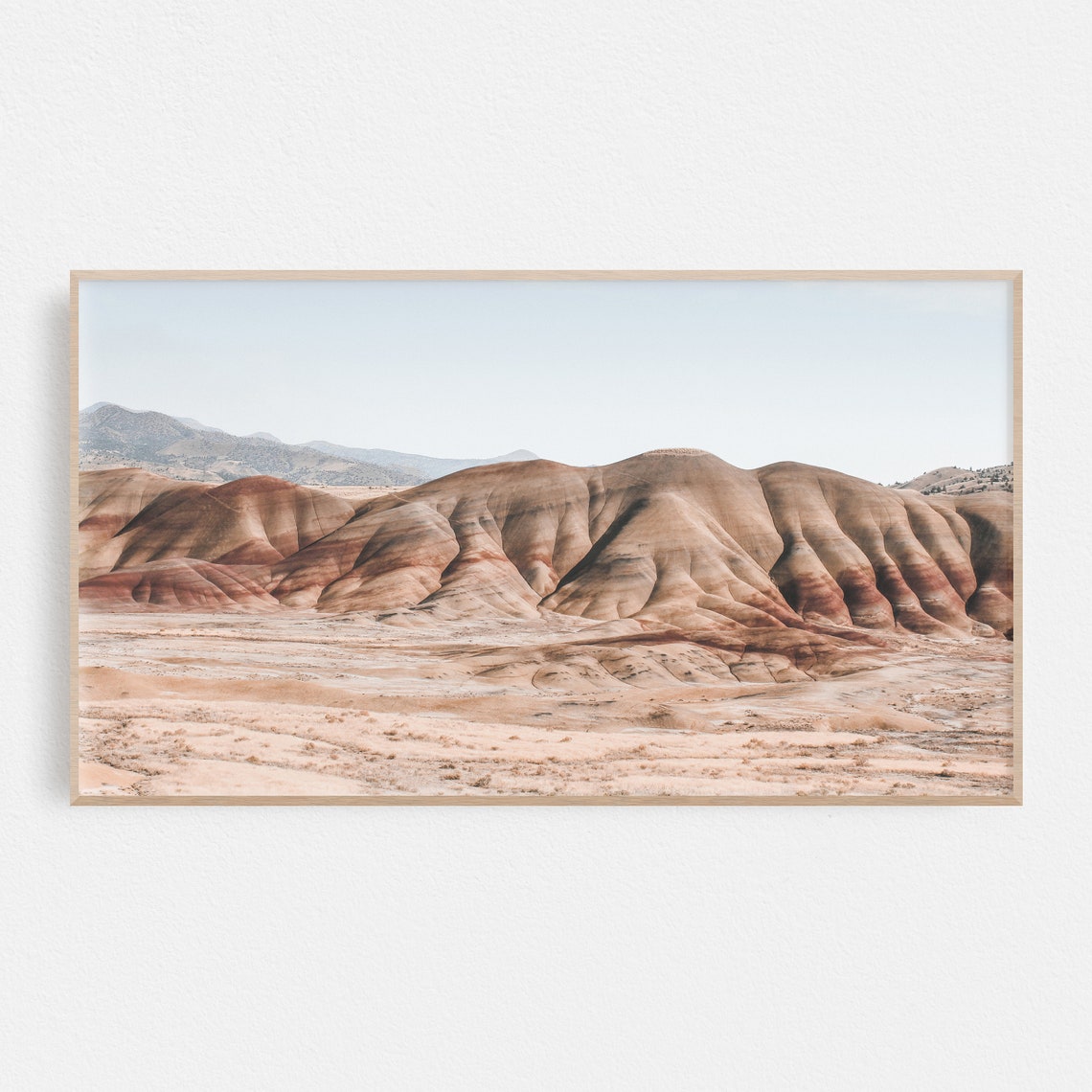 Painted Hills Oregon Striped Desert Peaks Neutral Landscape Poster - Image 2