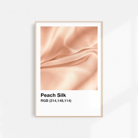Pale Peach Print Minimalist Wall Art Feminine Aesthetic Poster Laundry Print Peach Decor Bedroom Poster Above Bed Art