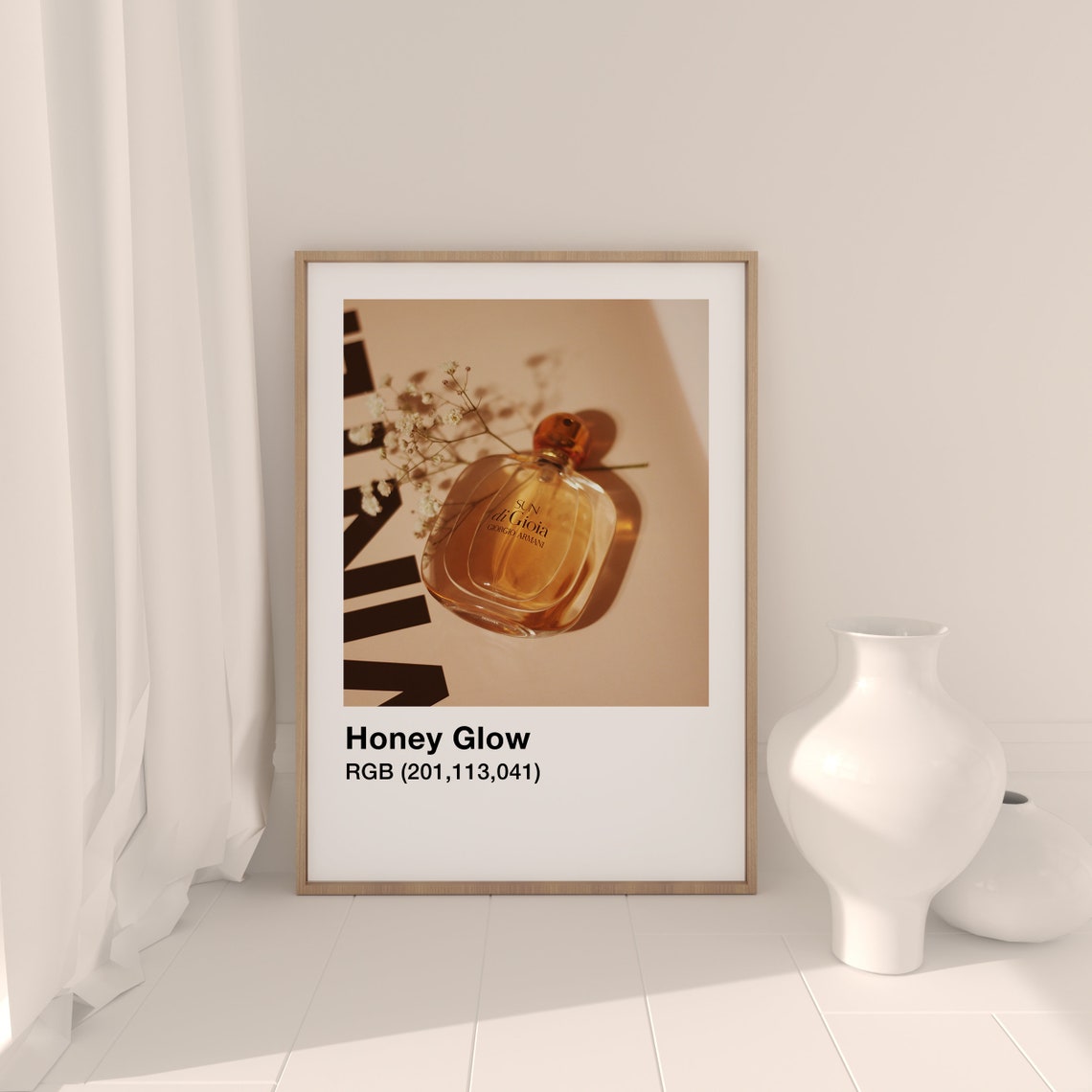 Honey Glow Print Beauty Aesthetic Poster Fashion Wall Art Perfume Print Fashion Poster Minimalist Wall Art Beauty Art - Image 3