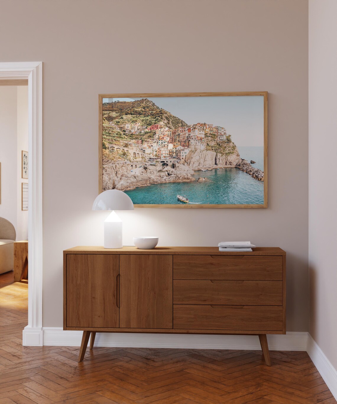Cinque Terre Italy Travel Poster, Coastal Wall Art - Image 2