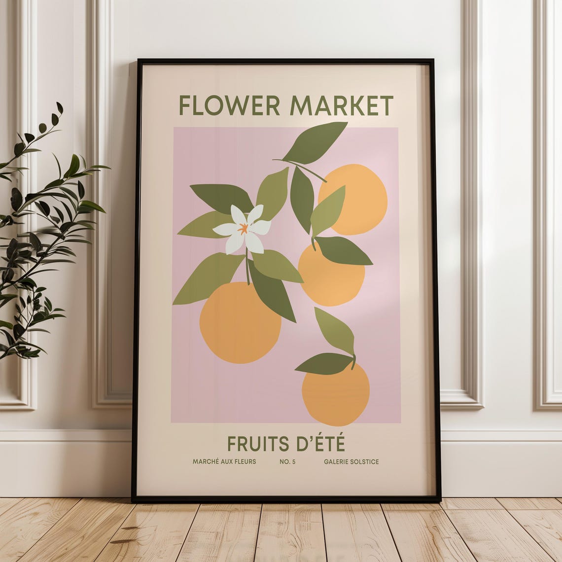 Flower Market Fruits Dete Orange Citrus French Kitchen Art Poster - Image 2