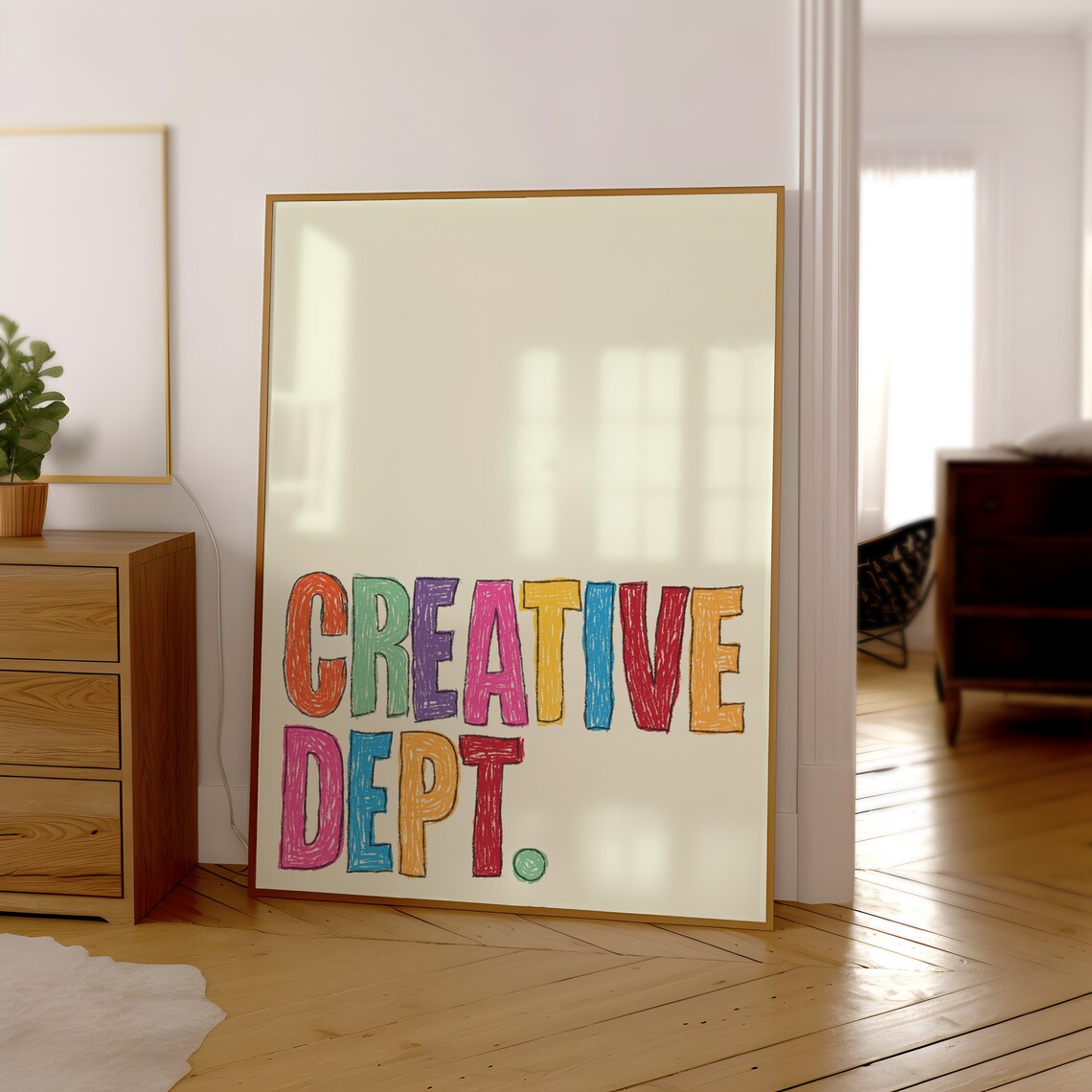 Creative Dept Retro Typography Poster, Modern Decor - Image 3